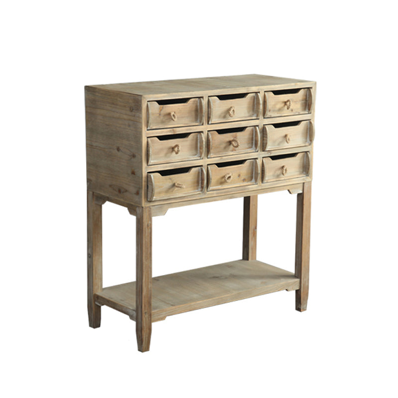 Commode traditionnelle en bois massif, commode de rangement pour chambre à coucher