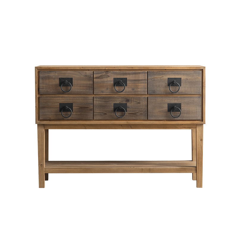 Commode traditionnelle en bois massif, commode de rangement pour chambre à coucher