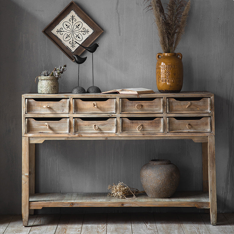 Commode traditionnelle en bois massif, commode de rangement pour chambre à coucher