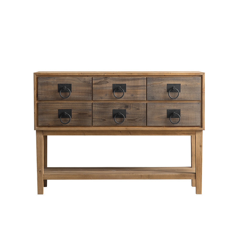 Commode traditionnelle en bois massif, commode de rangement pour chambre à coucher