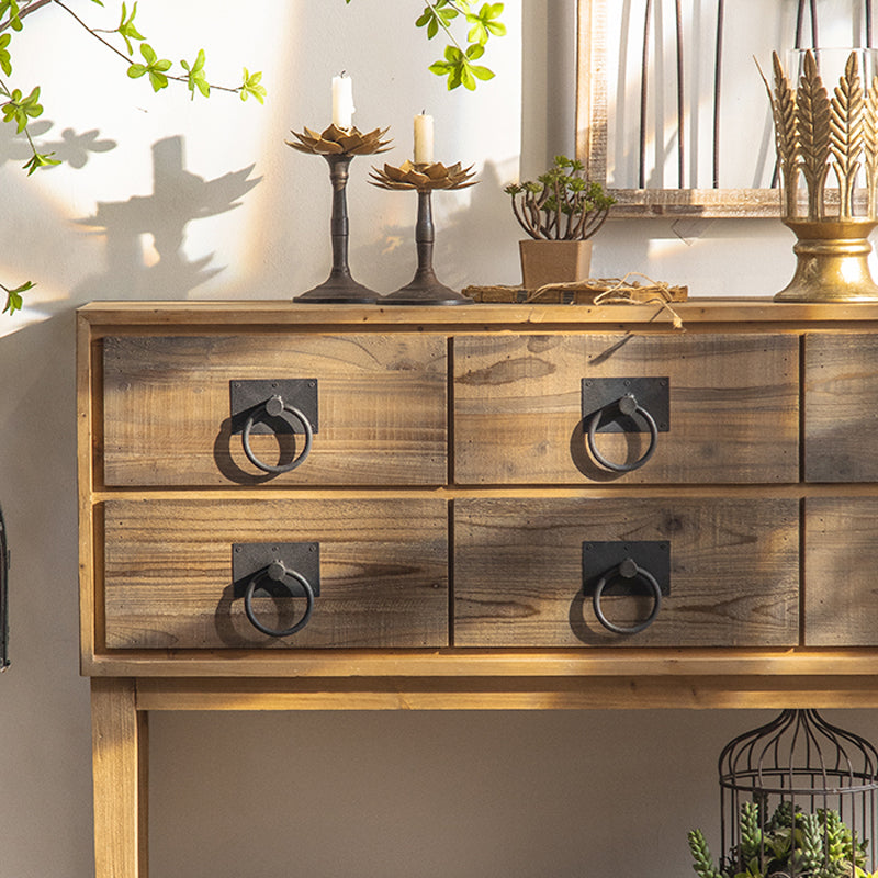 Commode traditionnelle en bois massif, commode de rangement pour chambre à coucher