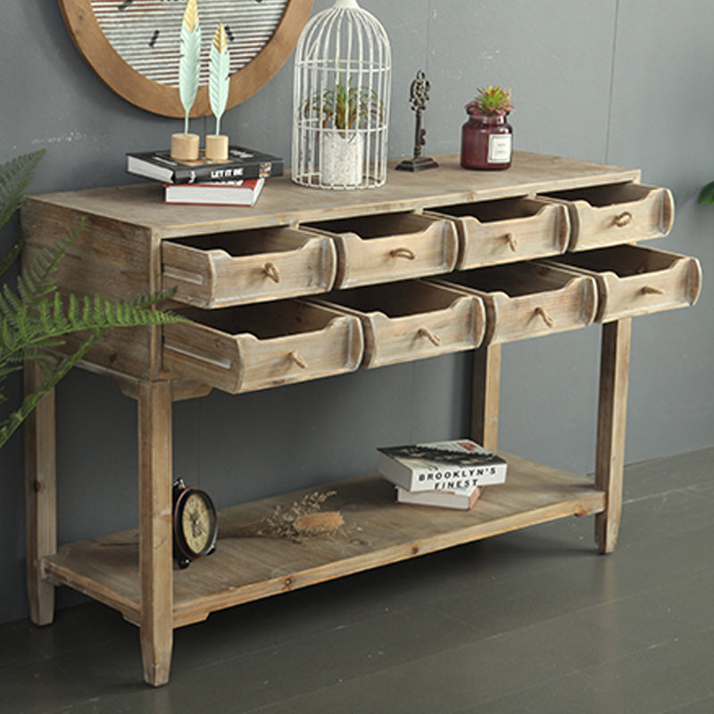 Commode traditionnelle en bois massif, commode de rangement pour chambre à coucher