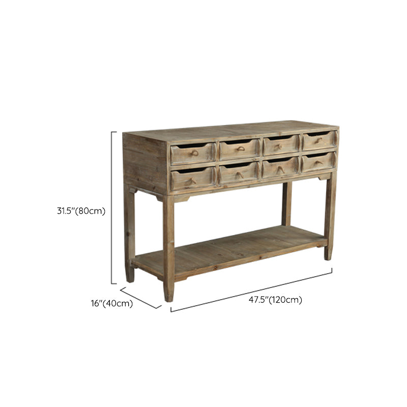 Commode traditionnelle en bois massif, commode de rangement pour chambre à coucher