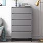 Commode en bois manufacturé avec coffre de rangement contemporain de 15,6 pouces de largeur