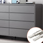 Commode en bois manufacturé avec coffre de rangement contemporain de 15,6 pouces de largeur