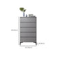 Commode en bois manufacturé avec coffre de rangement contemporain de 15,6 pouces de largeur
