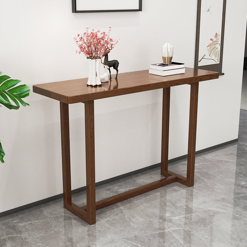 Solid Wood 1-shelf Console Table 13.78" W Rectangle Accent Table for Hall