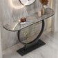 Contemporary Half Moon Console Accent Table Antique Finish Console Table