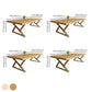 Rectangle Wood Color Dining Table Pine Solid Wood Table Glam for Dining Room Clearhalo ' dining_table' 'Dining Tables & Seating' 'Dining Tables' 'furn' 'furn_dining_table' 'Furniture' 'furniture_dining_table' 'Kitchen & Dining Furniture' 'kitchen&dining_furn' 'kitchen' 'kitchen_dining_table' 6487734