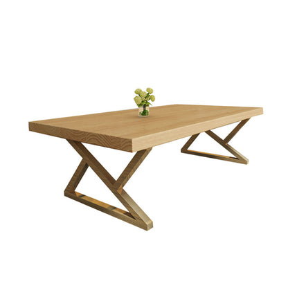 Rectangle Wood Color Dining Table Pine Solid Wood Table Glam for Dining Room Natural Without Chairs Clearhalo ' dining_table' 'Dining Tables & Seating' 'Dining Tables' 'furn' 'furn_dining_table' 'Furniture' 'furniture_dining_table' 'Kitchen & Dining Furniture' 'kitchen&dining_furn' 'kitchen' 'kitchen_dining_table' 6487735