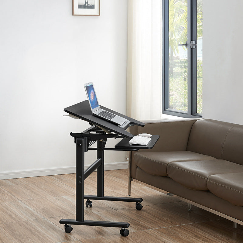 Bureau de bureau de piédestal pliant avec bureau d'écriture contemporain avec roues lance-roues