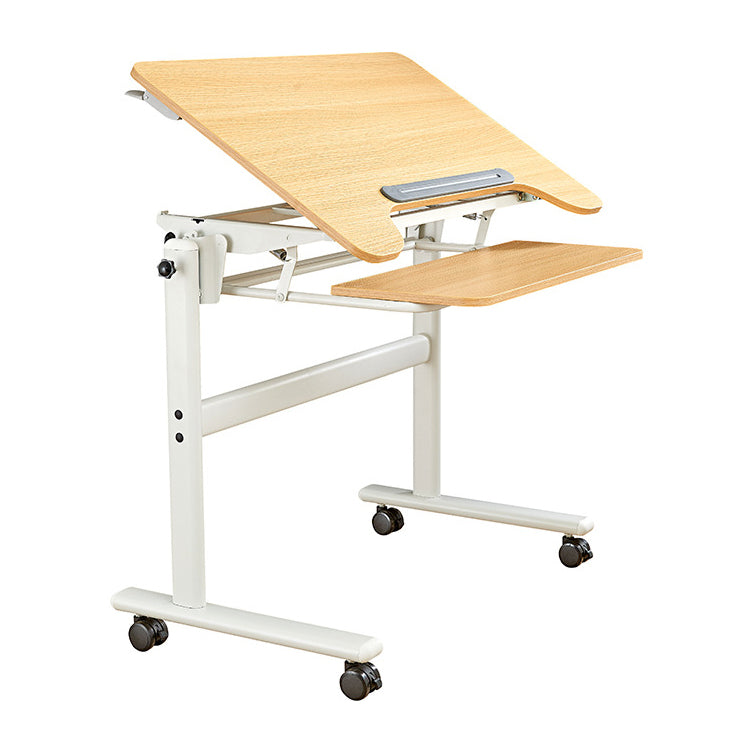 Bureau de bureau de piédestal pliant avec bureau d'écriture contemporain avec roues lance-roues
