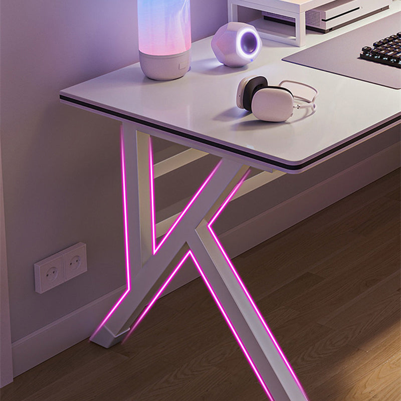 Contemporary Computer Desk Home Engineered Wood Office Desk with Legs Clearhalo 'furn' 'furn_office_desk' 'Furniture' 'Office Desks' 'Office Furniture' 'office_desk' 6487821