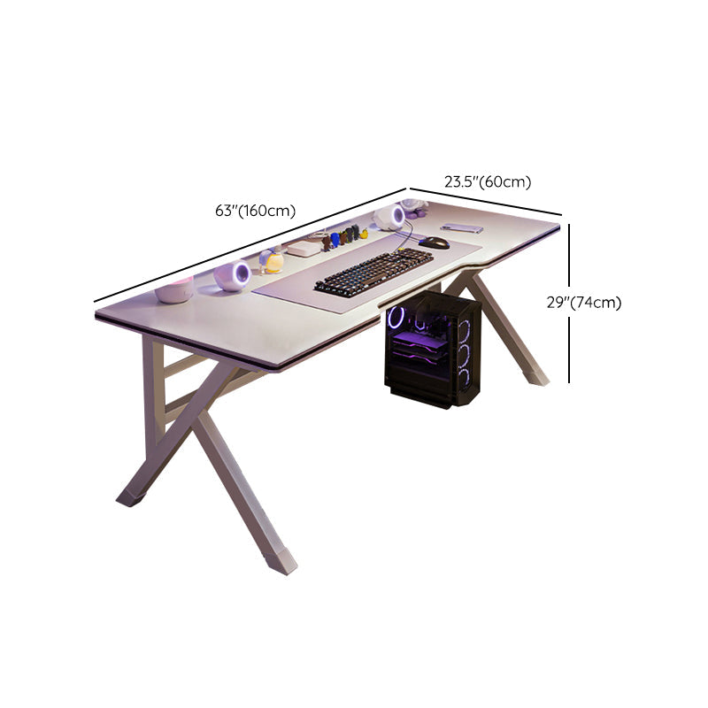 Contemporary Computer Desk Home Engineered Wood Office Desk with Legs Clearhalo 'furn' 'furn_office_desk' 'Furniture' 'Office Desks' 'Office Furniture' 'office_desk' 6487830