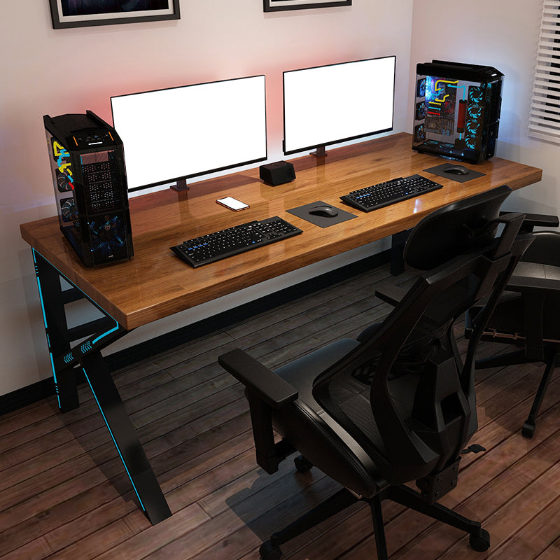 Bureau d'ordinateur contemporain Home Bureau de bureau en bois massif avec jambes noires