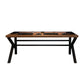 Bureau d'ordinateur contemporain Home Bureau de bureau en bois massif avec jambes noires