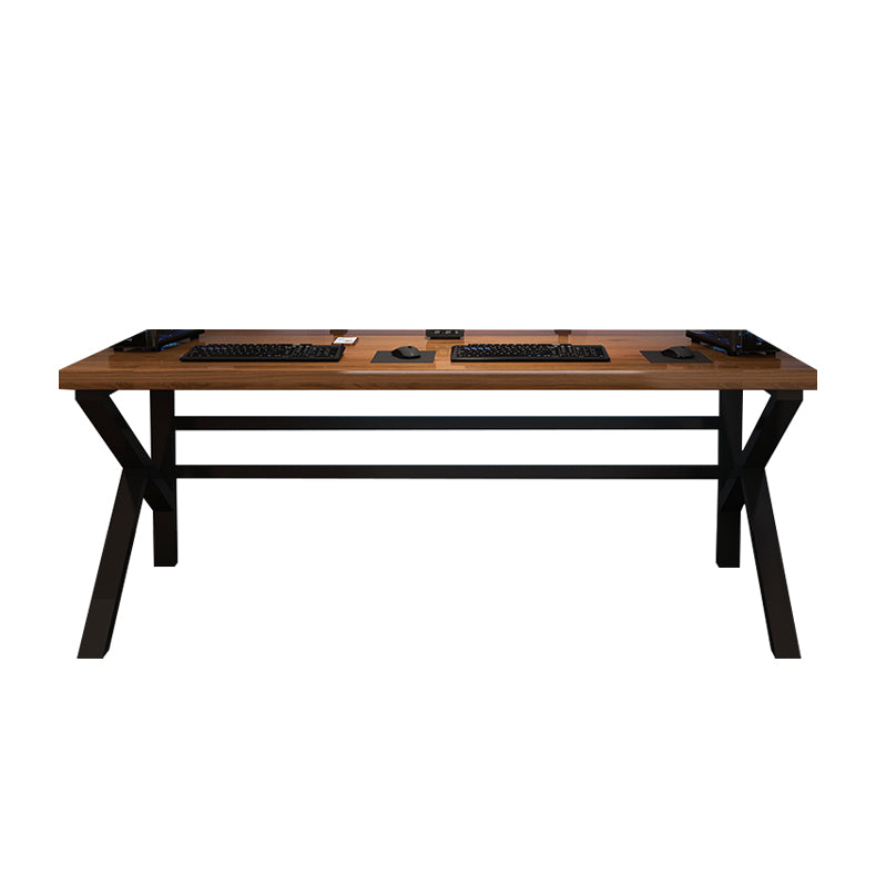 Bureau d'ordinateur contemporain Home Bureau de bureau en bois massif avec jambes noires