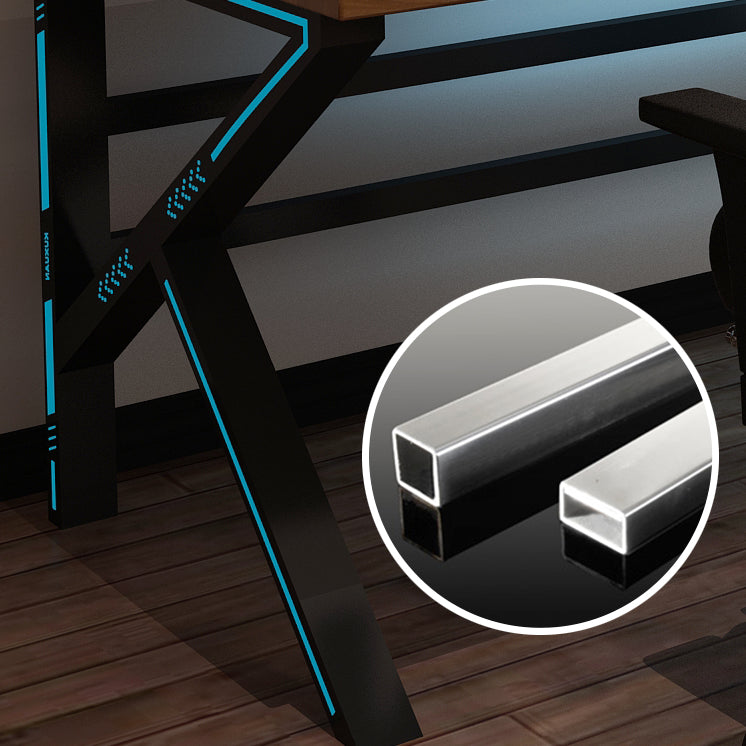 Bureau d'ordinateur contemporain Home Bureau de bureau en bois massif avec jambes noires