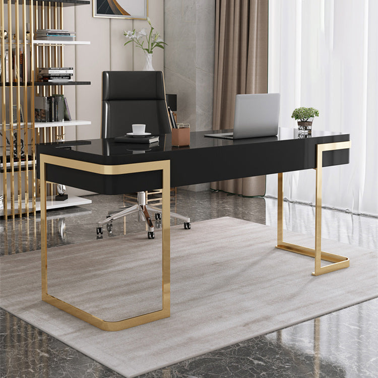 1-schüchternen Glam Office Desk Antique Finish Computer Desk mit Metallbeinen