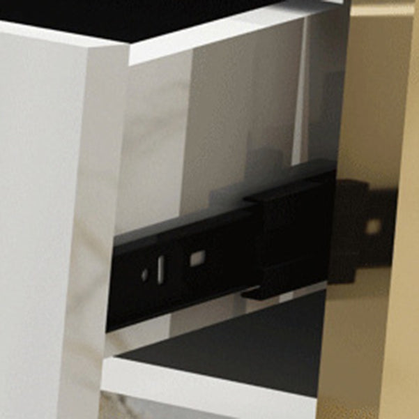 1-schüchternen Glam Office Desk Antique Finish Computer Desk mit Metallbeinen