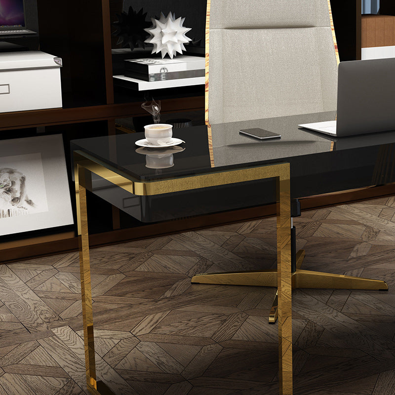 1-schüchternen Glam Office Desk Antique Finish Computer Desk mit Metallbeinen