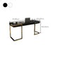 1-schüchternen Glam Office Desk Antique Finish Computer Desk mit Metallbeinen