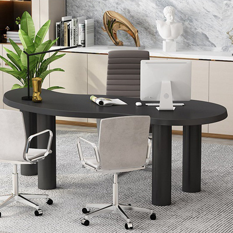 29.25-inch Height Office Desk Industrial Solid Wood Writing Desk 63"L x 31.5"W x 29.5"H Black Clearhalo 'furn' 'furn_office_desk' 'Furniture' 'Office Desks' 'Office Furniture' 'office_desk' 6487947