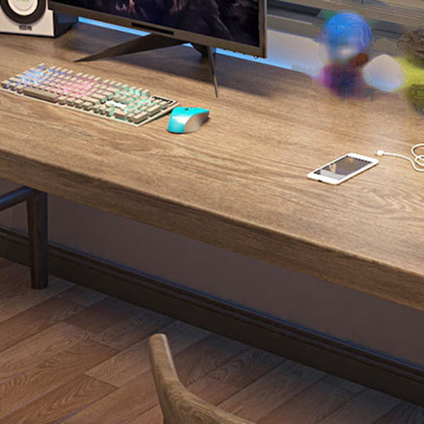 Office Contemporary Rectangular Writing Desk Wooden Office Desk with Legs Clearhalo 'furn' 'furn_office_desk' 'Furniture' 'Office Desks' 'Office Furniture' 'office_desk' 6488007