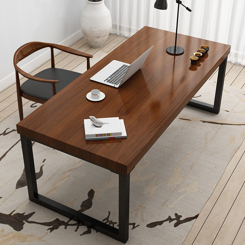 Vast hout rechthoekig kantoor bureau sleeënbasis 29.53 "Tall Writing Desk