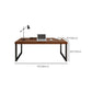Vast hout rechthoekig kantoor bureau sleeënbasis 29.53 "Tall Writing Desk