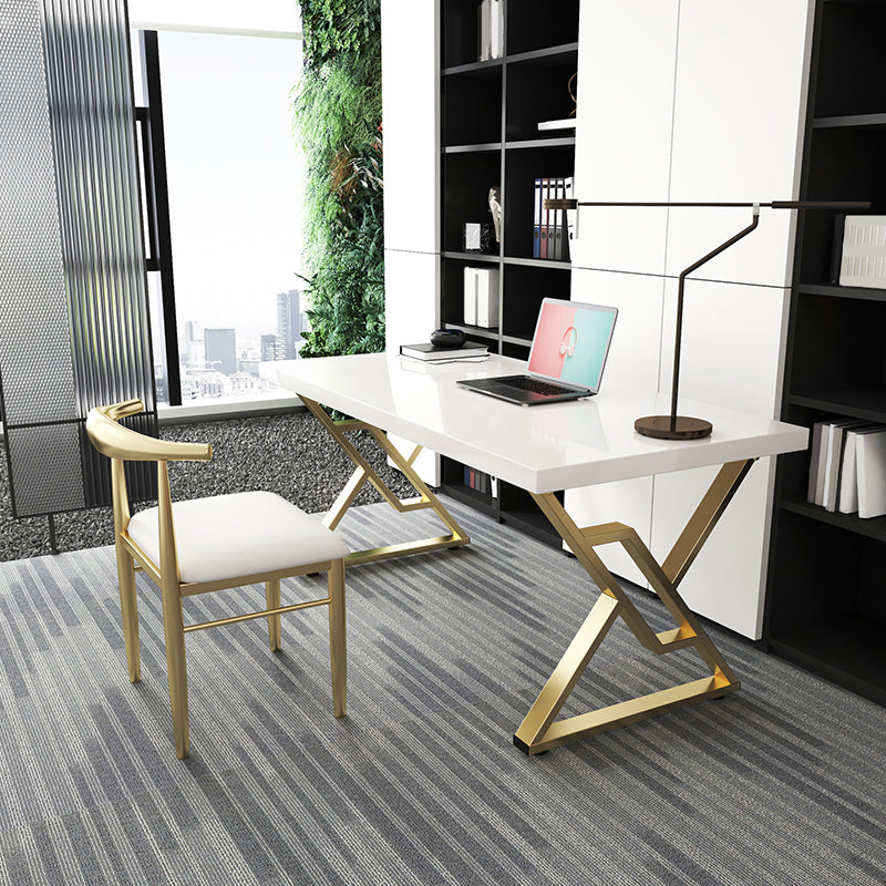 Glam rechthoekig schrijfbureau 29.53 "Tall massief houten bureau