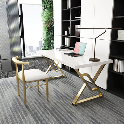 Glam rechthoekig schrijfbureau 29.53 "Tall massief houten bureau