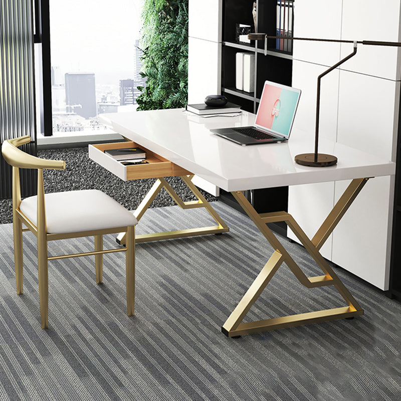 Glam rechthoekig schrijfbureau 29.53 "Tall massief houten bureau