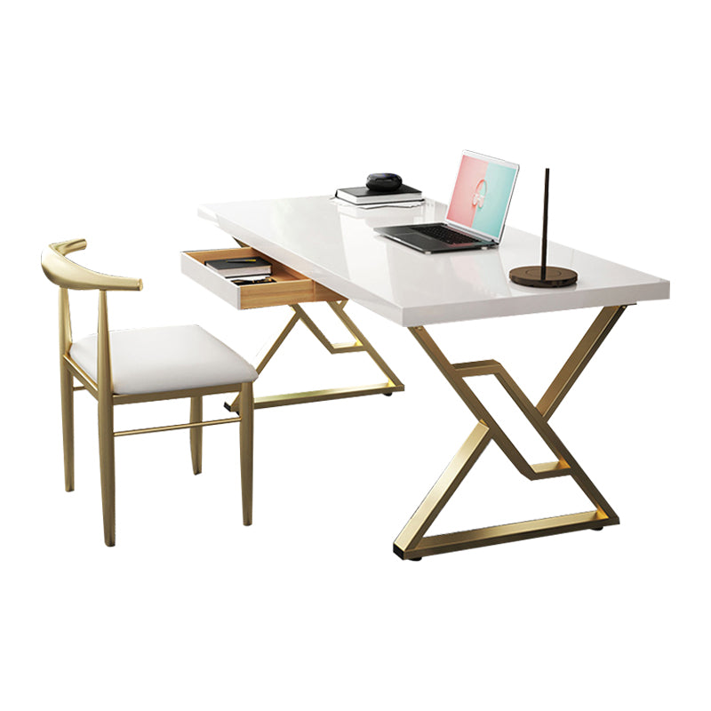 Glam rechthoekig schrijfbureau 29.53 "Tall massief houten bureau