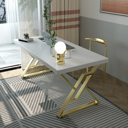 Massief hout rechthoekig schrijfbureau 29,53-inch hoge bureau