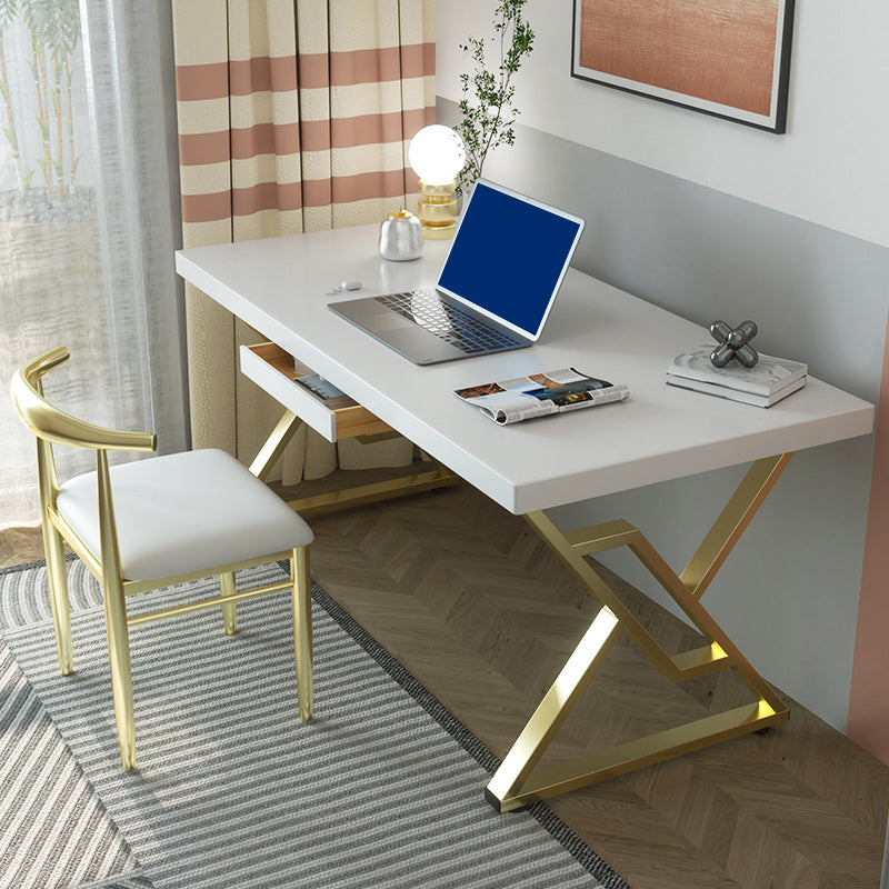 Massief hout rechthoekig schrijfbureau 29,53-inch hoge bureau