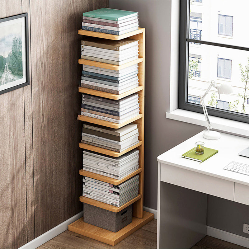 Libreria di libreria contemporanea in legno ingegnerizzato con scaffali