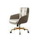 Contemporary Tufted Managers Chair Faux Leather Desk Mid-Back Chair