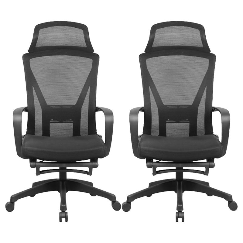 Fixed Arms Office Chair Adjustable Seat Height Modern Slide Desk Chair 2 Piece Set Clearhalo 'furn' 'furn_office_chair' 'Furniture' 'Office Chairs' 'Office Furniture' 'office_chair' 6488297