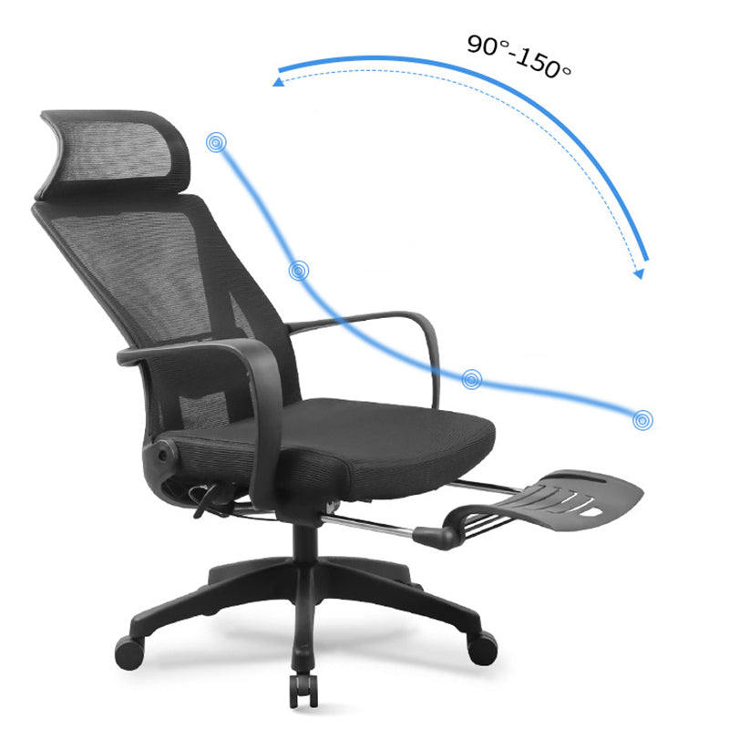 Fixed Arms Office Chair Adjustable Seat Height Modern Slide Desk Chair Clearhalo 'furn' 'furn_office_chair' 'Furniture' 'Office Chairs' 'Office Furniture' 'office_chair' 6488306