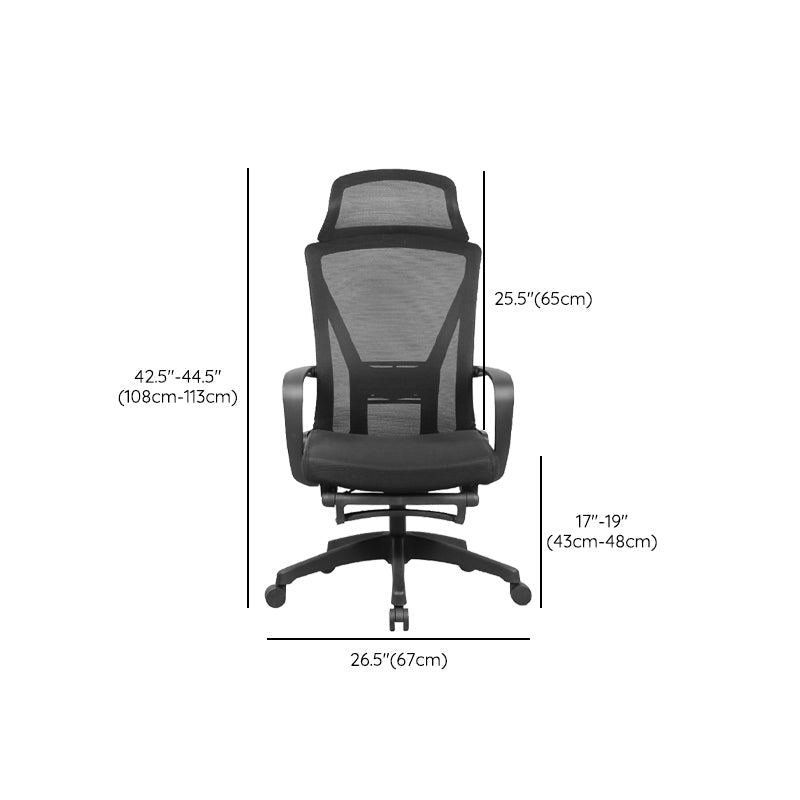 Fixed Arms Office Chair Adjustable Seat Height Modern Slide Desk Chair Clearhalo 'furn' 'furn_office_chair' 'Furniture' 'Office Chairs' 'Office Furniture' 'office_chair' 6488309