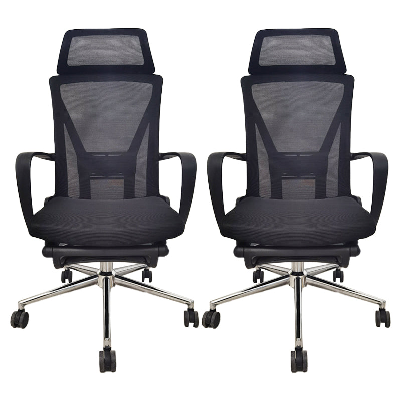 Modern Desk Chair Fixed Arms Task Chair with Wheels for Office 2 Piece Set Clearhalo 'furn' 'furn_office_chair' 'Furniture' 'Office Chairs' 'Office Furniture' 'office_chair' 6488311