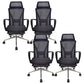 Modern Desk Chair Fixed Arms Task Chair with Wheels for Office 4 Piece Set Clearhalo 'furn' 'furn_office_chair' 'Furniture' 'Office Chairs' 'Office Furniture' 'office_chair' 6488312