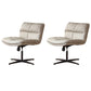 Chaise pivotante capitonnée contemporaine Chaise de bureau à dossier bas en simili cuir