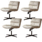 Chaise pivotante capitonnée contemporaine Chaise de bureau à dossier bas en simili cuir