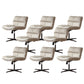 Chaise pivotante capitonnée contemporaine Chaise de bureau à dossier bas en simili cuir