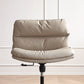 Chaise pivotante capitonnée contemporaine Chaise de bureau à dossier bas en simili cuir