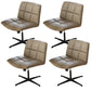 Chaise pivotante capitonnée contemporaine Chaise de bureau à dossier bas en simili cuir