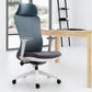 Silla de oficina moderna, altura ajustable del asiento, brazos fijos, silla de escritorio deslizante con ruedas
