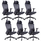 Silla de oficina moderna, altura ajustable del asiento, brazos fijos, silla de escritorio deslizante con ruedas